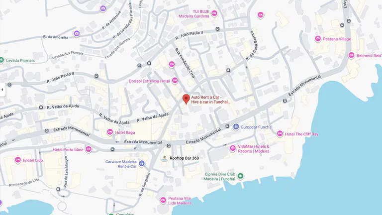 Localização da Autorentacar no Google Maps